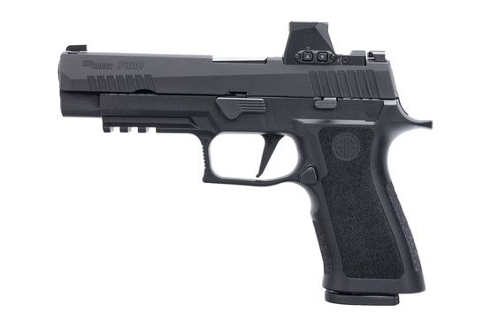 Semi-automatic 9mm pistol with Romeo-X optic.